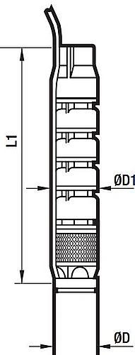 Гидравлическая часть насоса DAB SMC6 45/11F погружного, корпус - чугун, мощность - 18.5кВт, напор - 154.5м, производительность - 1100л/мин