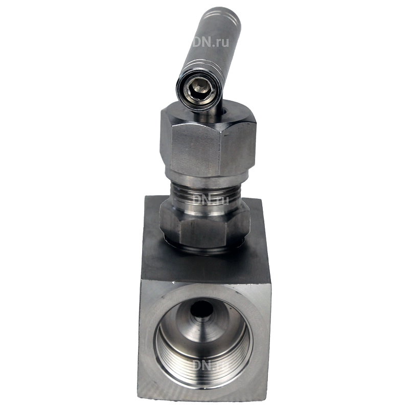 Клапан игольчатый VN3131M-T-Ht 1/4″ Ду8 Ру400 резьбовой, корпус - нержавеющая сталь 304, уплотнение - металл, с Т-образной рукояткой