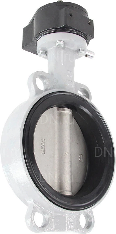 Затвор дисковый поворотный ABRA BUV-VF863D Ду125 Ру16 межфланцевый, корпус - чугун GG25, диск - нержавеющая сталь AISI 316, уплотнение - NBR, с редуктором
